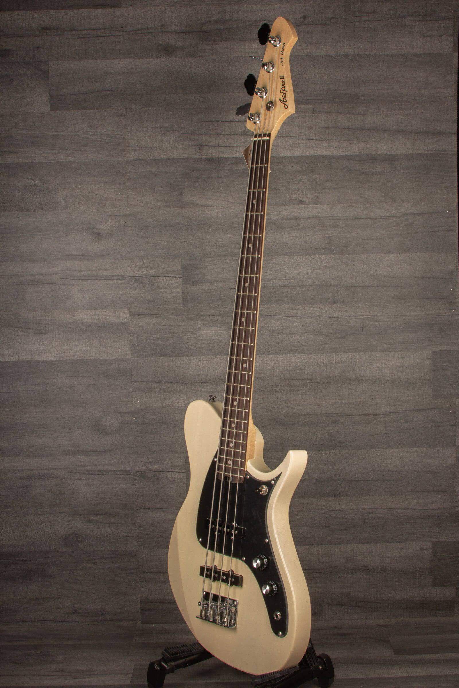 Aria Jet Bass Vintage White - MusicStreet