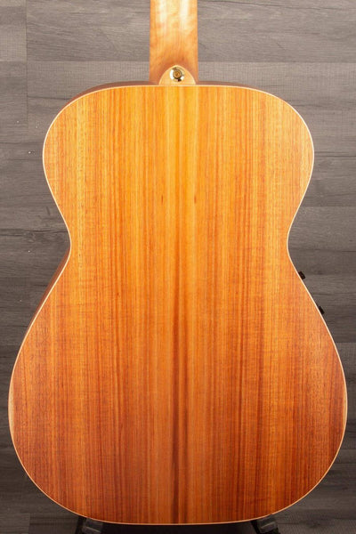 Used - Maton EBG808ART Artist - Acoustic Guitar back view, showcasing the beautiful wood grain and craftsmanship.