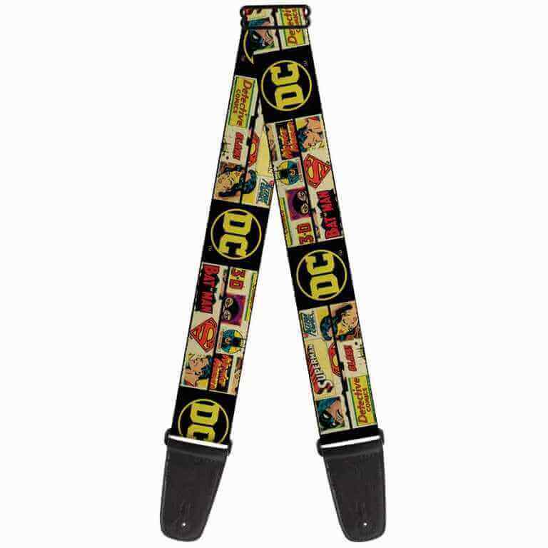 Buckle Down Vintage DC Comics Superhero Guitar Strap - MusicStreet