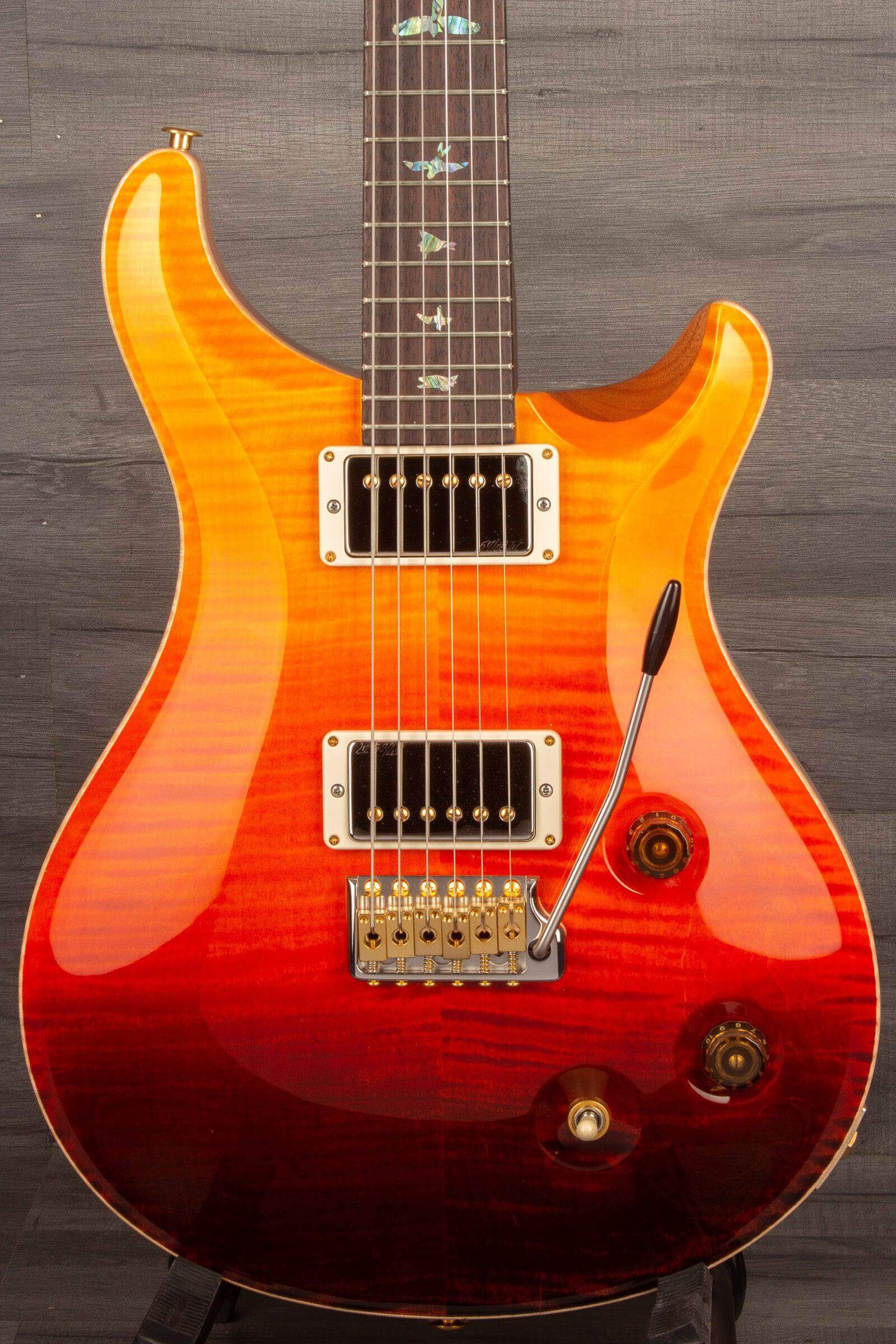 PRS Wood Library Custom 22 Orange Fade Flame Top - Solid Rosewood Neck