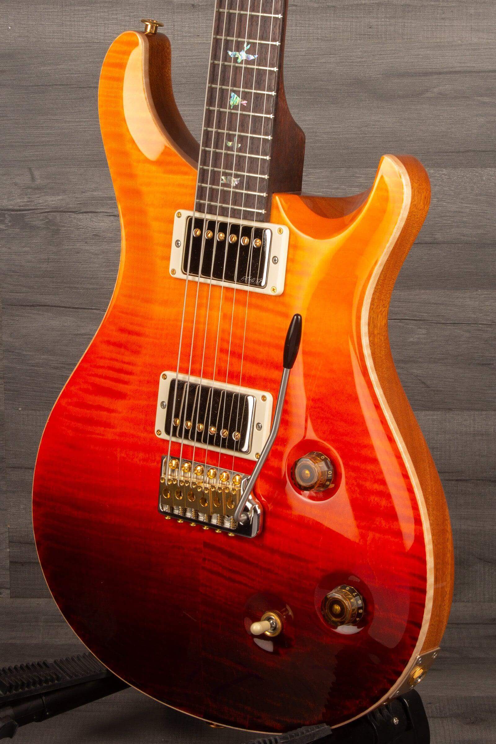 PRS Wood Library Custom 22 Orange Fade Flame Top - Solid Rosewood Neck