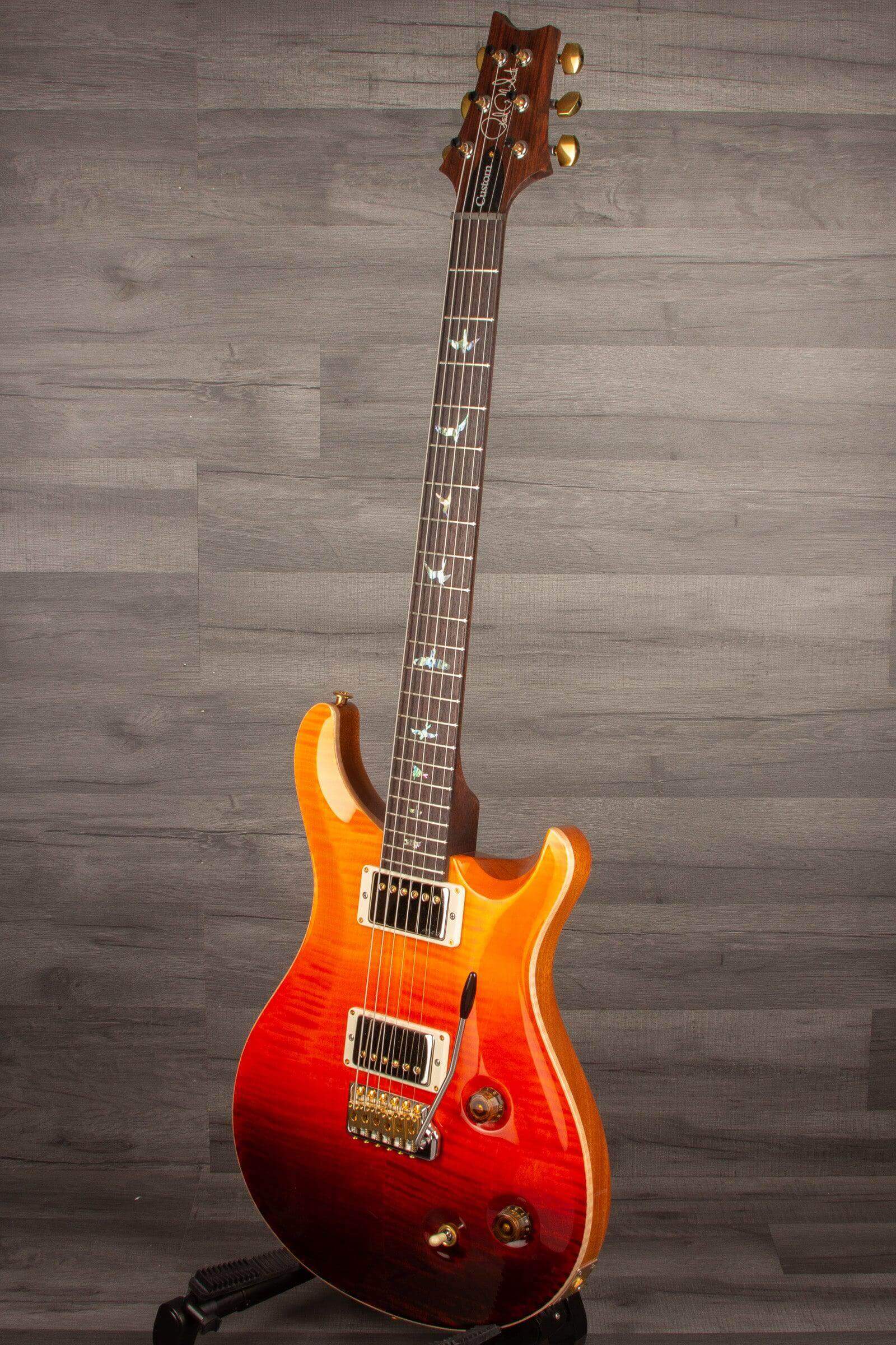PRS Wood Library Custom 22 Orange Fade Flame Top - Solid Rosewood Neck