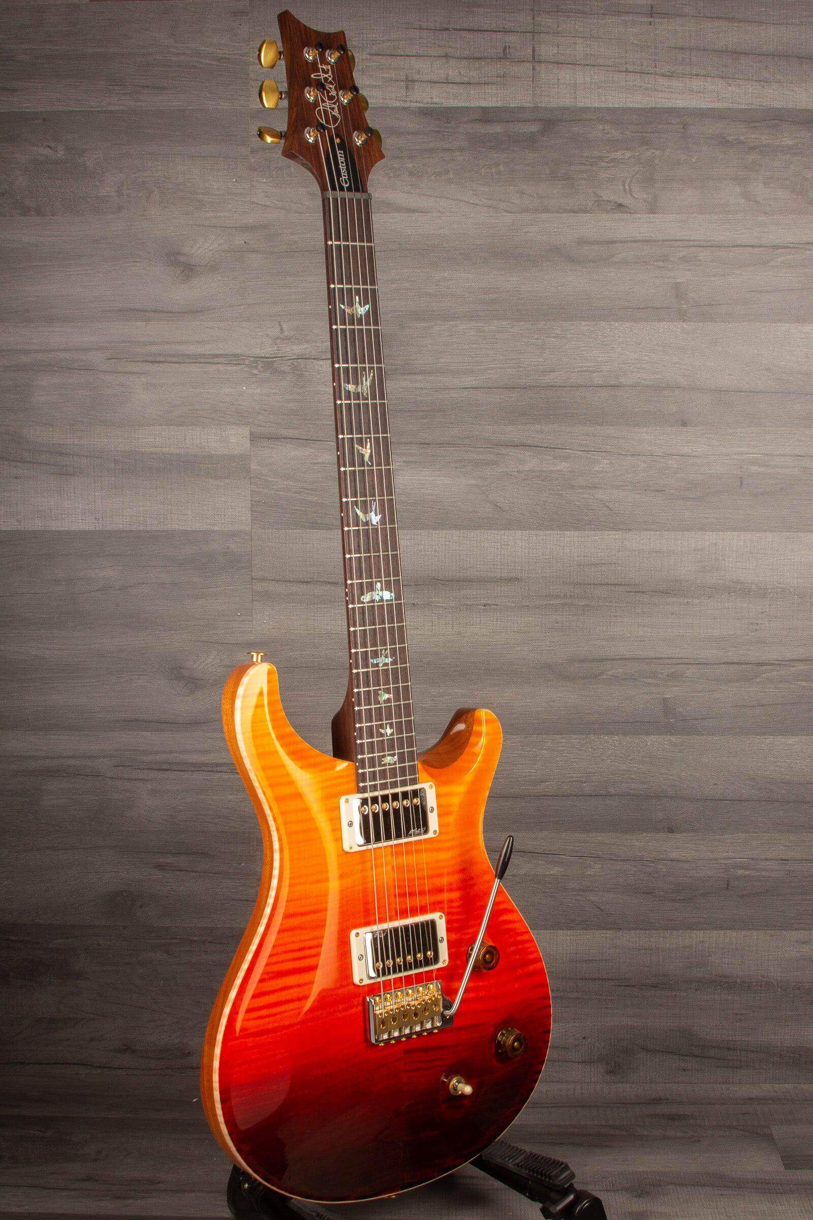 PRS Wood Library Custom 22 Orange Fade Flame Top - Solid Rosewood Neck