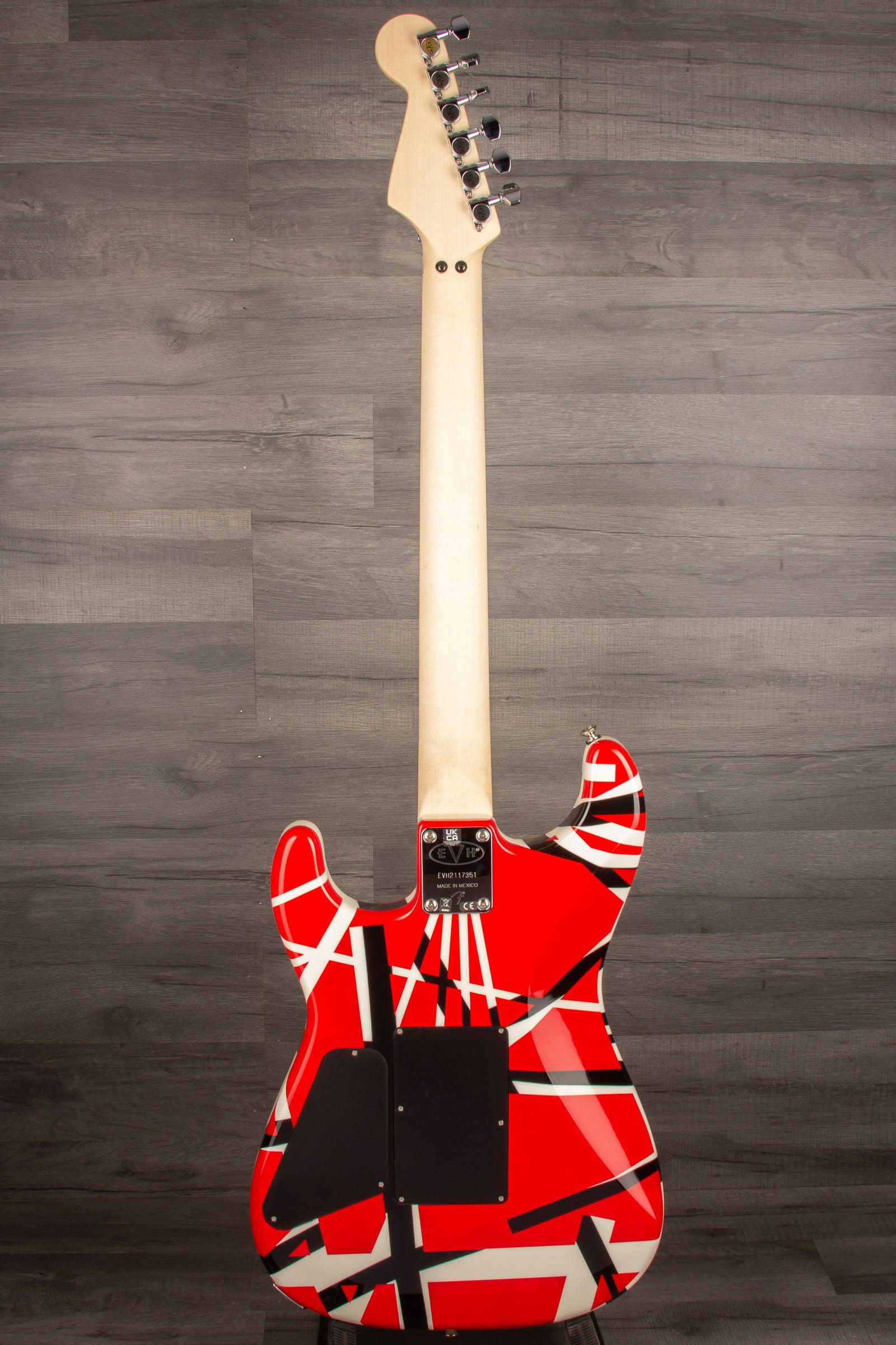 guitar　shop　with　EVH　Red　Stripes　Striped　Musicstreet　Series,　Black