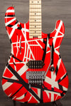 EVH Striped Series, Red with Black Stripes - MusicStreet