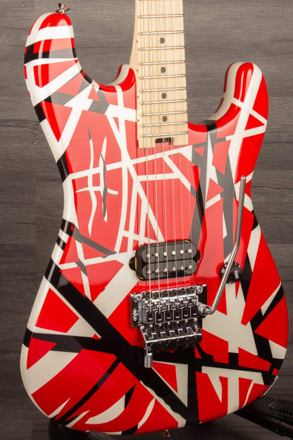 EVH Striped Series Electric Guitar - Red with Black Stripes