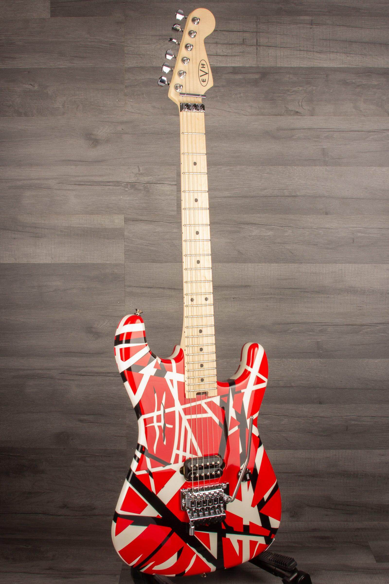 EVH Striped Series Electric Guitar - Red with Black Stripes