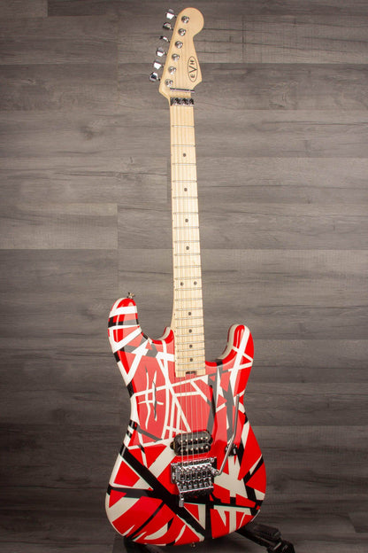EVH Striped Series Electric Guitar - Red with Black Stripes