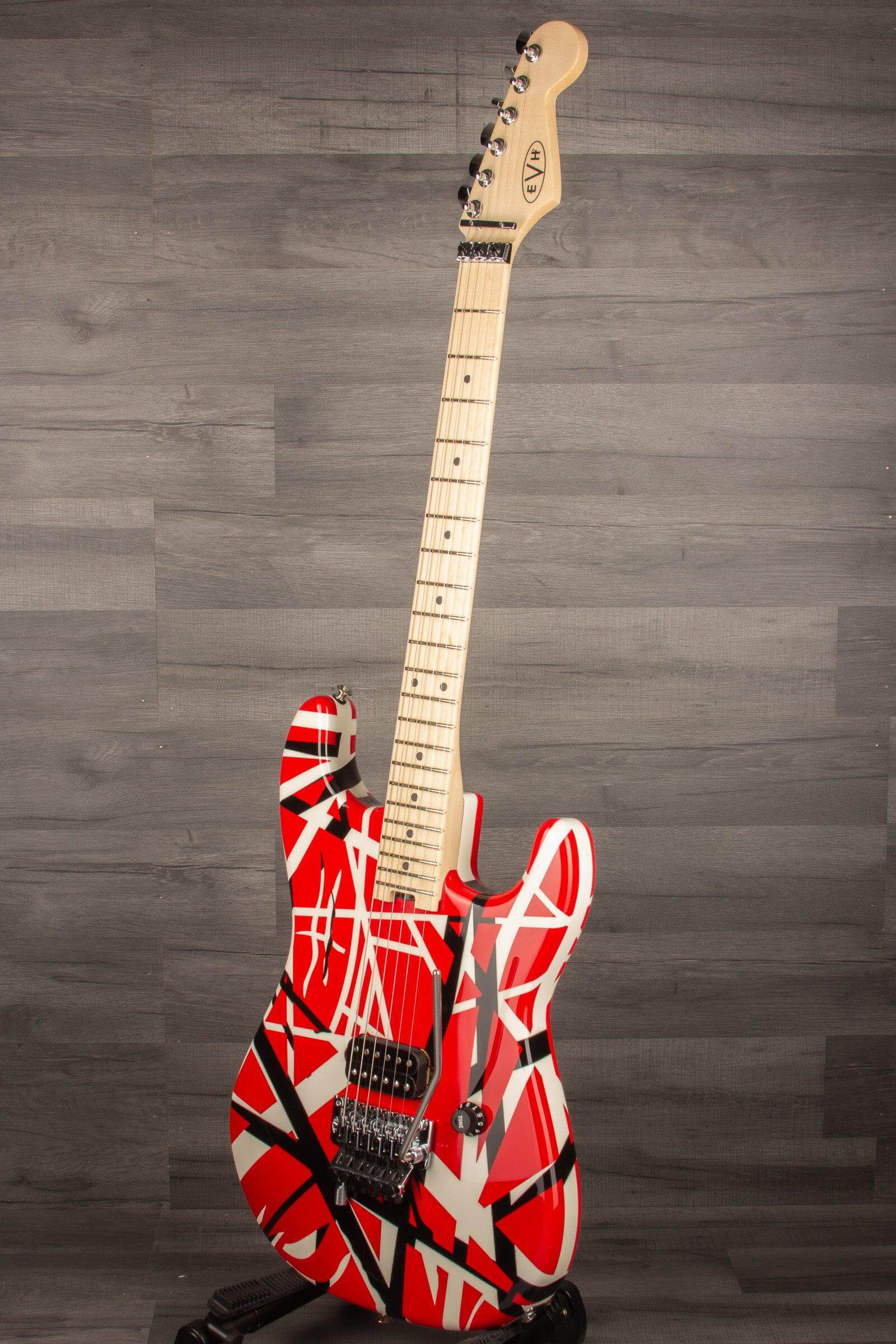 EVH Striped Series Electric Guitar - Red with Black Stripes