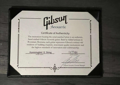 USED - Gibson Custom Shop Hummingbird 12 string Ltd edition