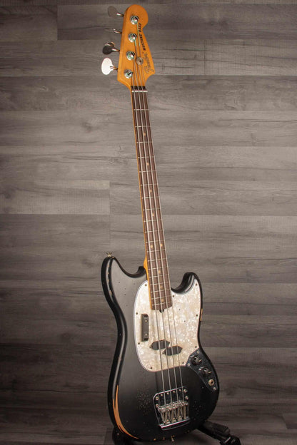 Fender JMJ Signature Roadworn Mustang Bass Guitar - Black