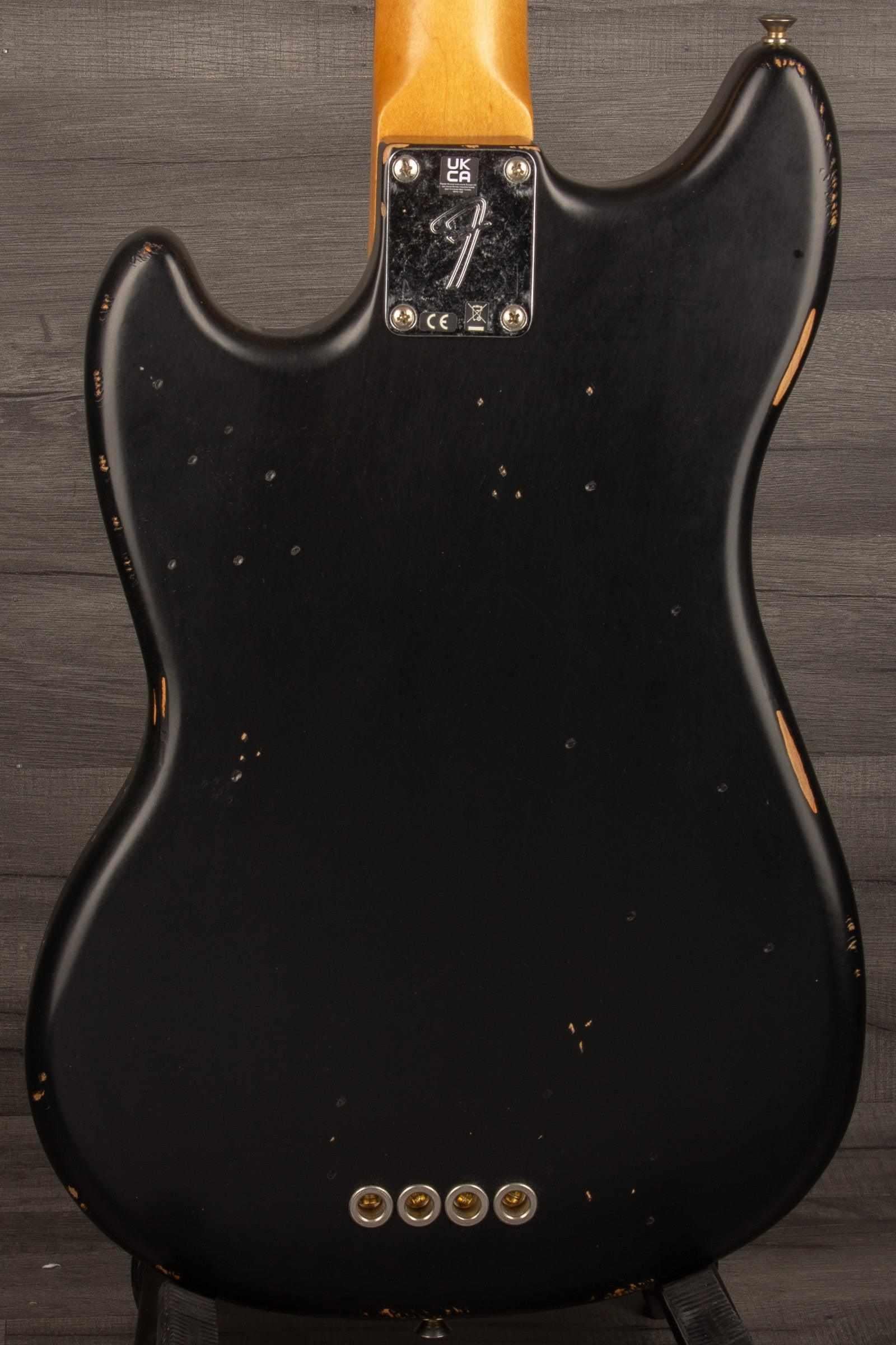 Fender JMJ Signature Roadworn Mustang Bass Guitar - Black
