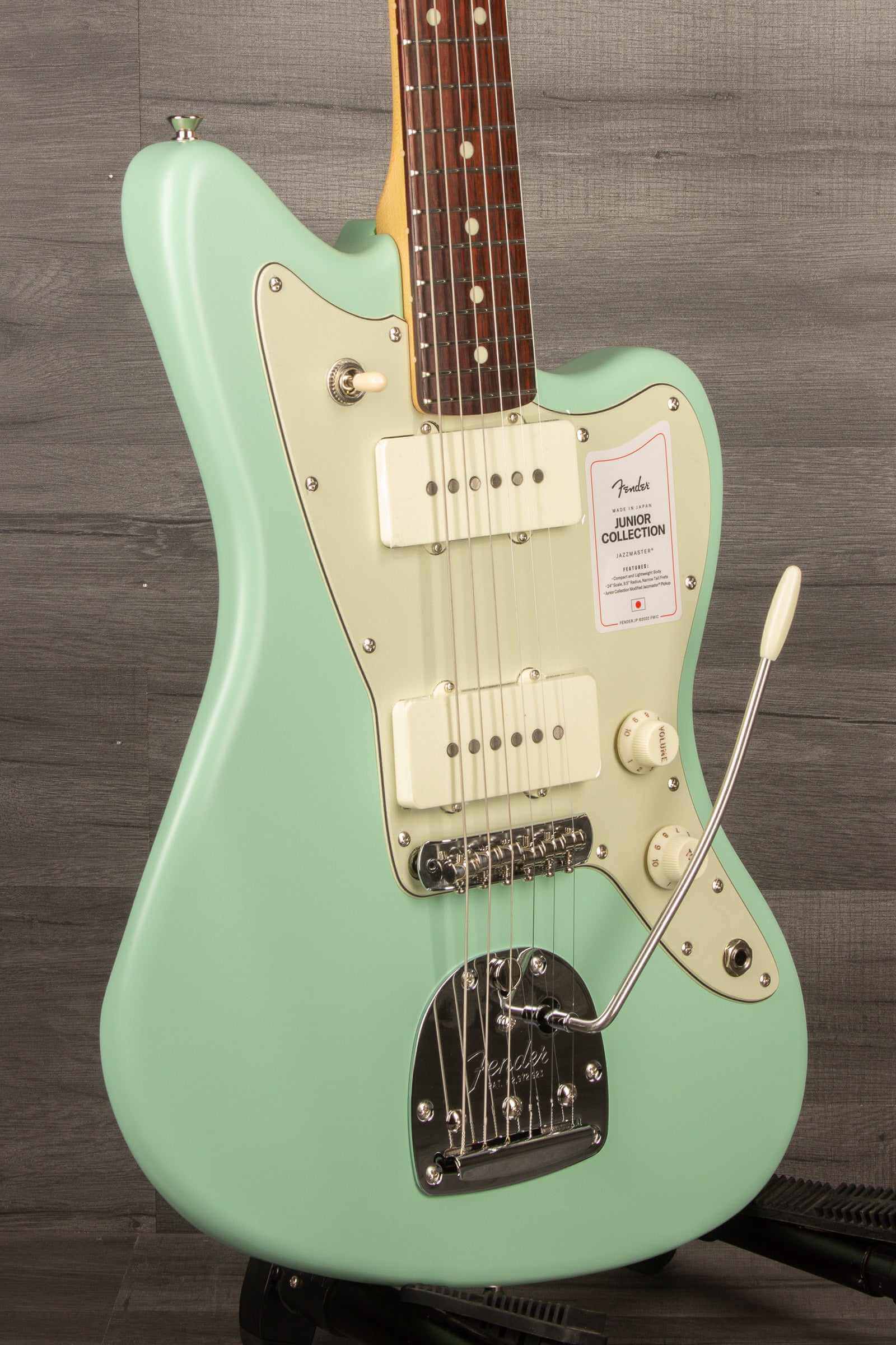 Fender - Made in Japan Junior Collection Jazzmaster®, Rosewood Fingerboard, Satin Surf Green | MusicStreet