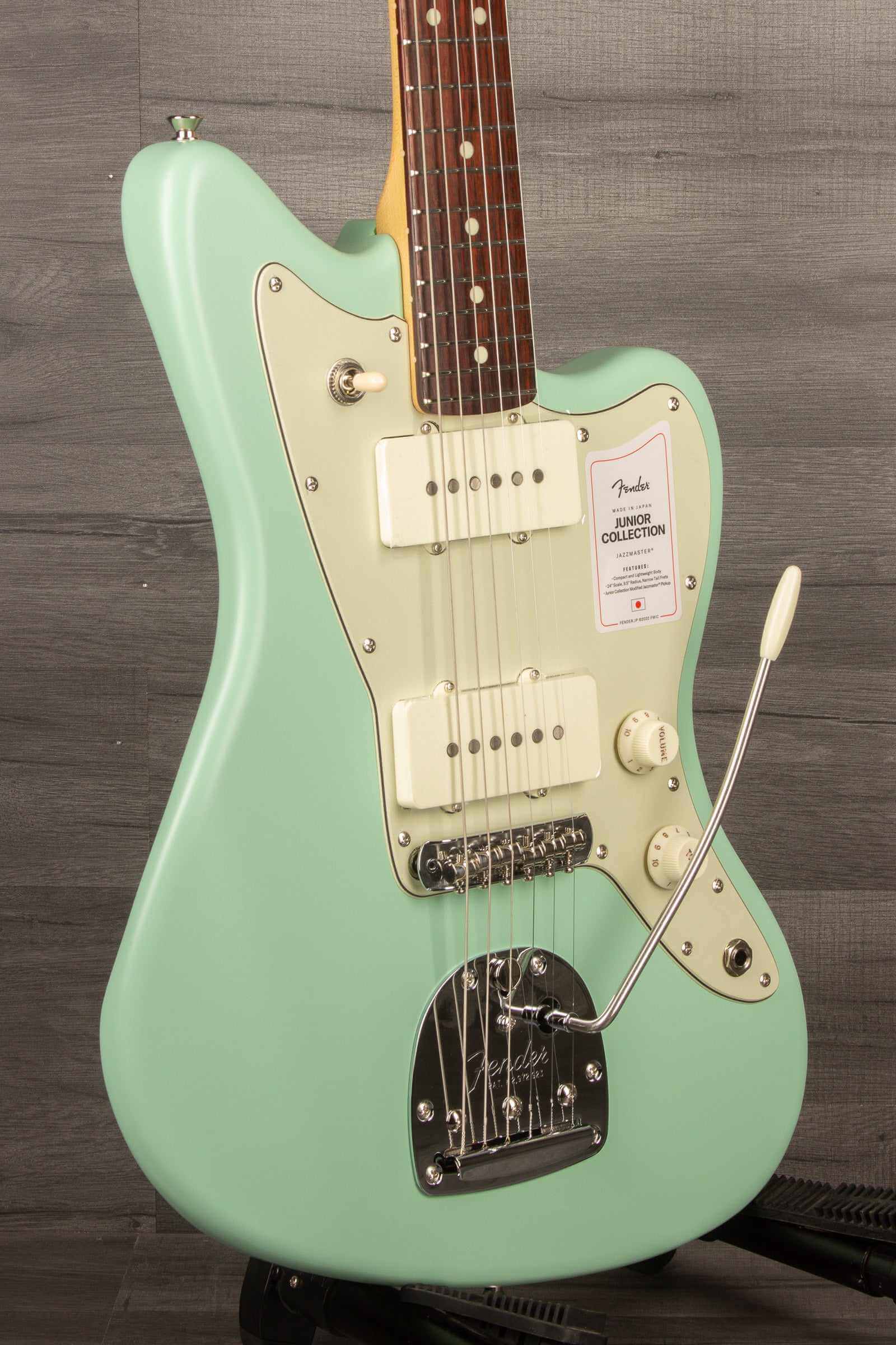 Fender - Made in Japan Junior Collection Jazzmaster®, Rosewood Fingerboard, Satin Surf Green