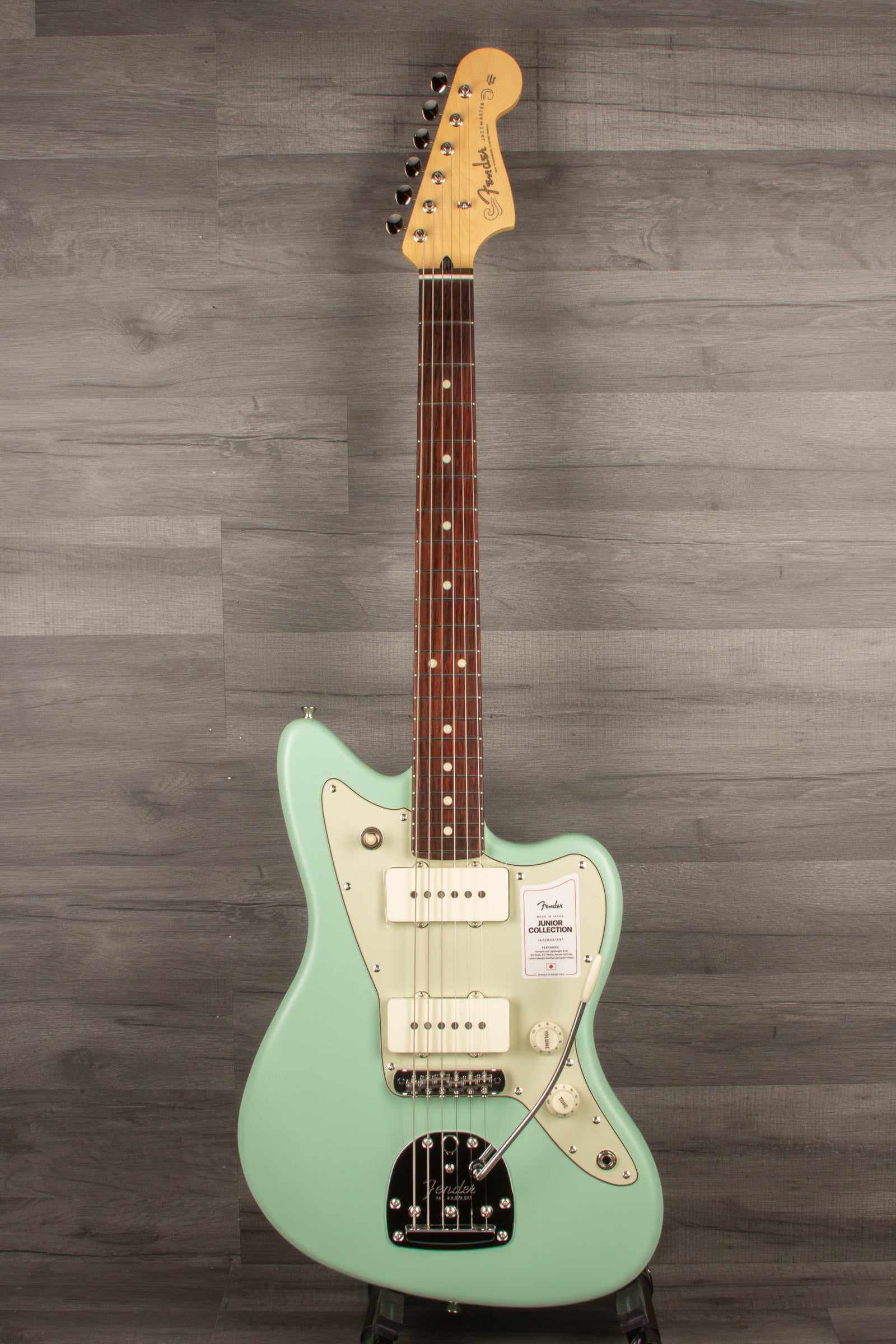 Fender - Made in Japan Junior Collection Jazzmaster®, Rosewood Fingerboard, Satin Surf Green | MusicStreet