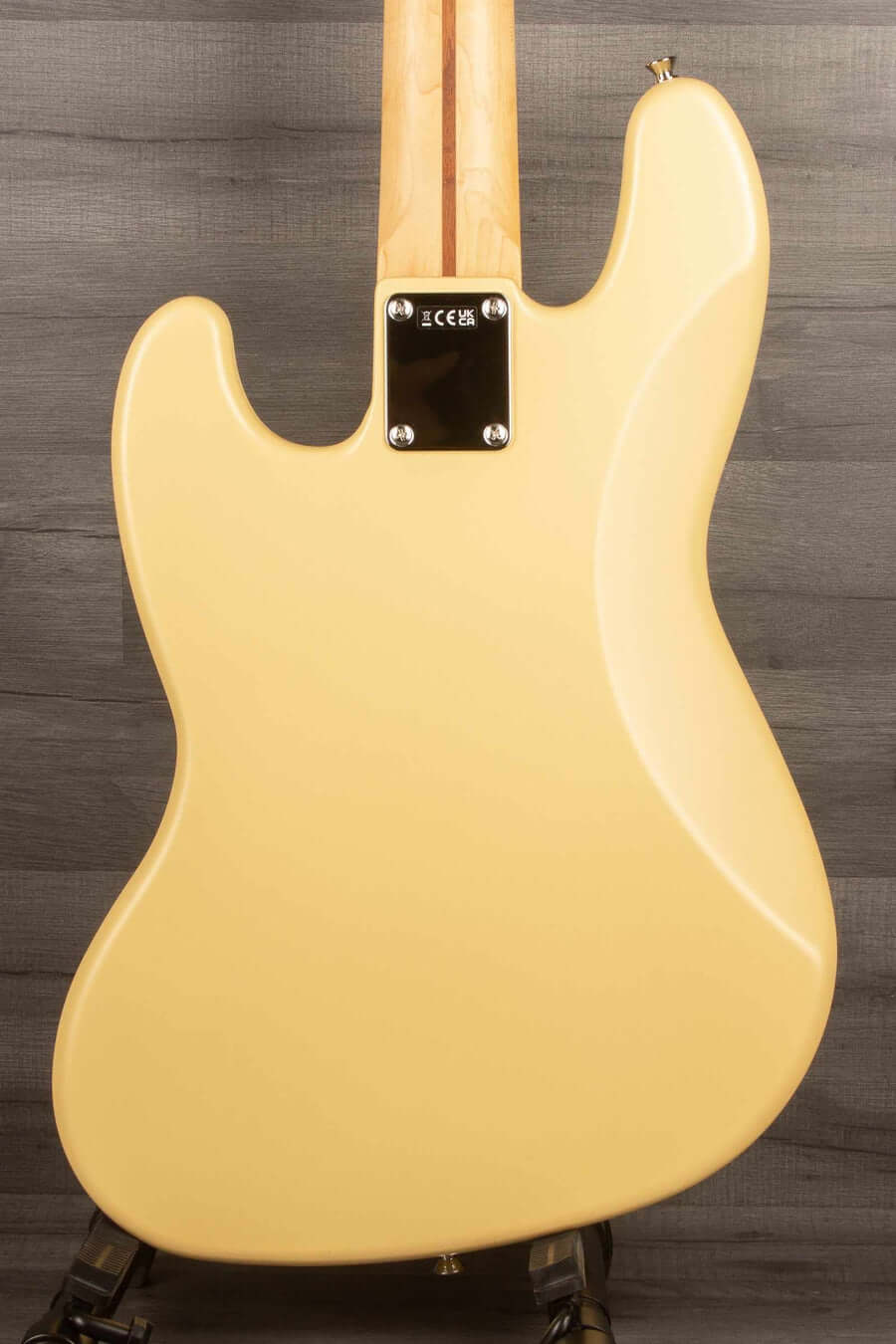 Fender Made in Japan Junior Collection Jazz Bass Guitar, Satin Vintage White - Rosewood Fingerboard