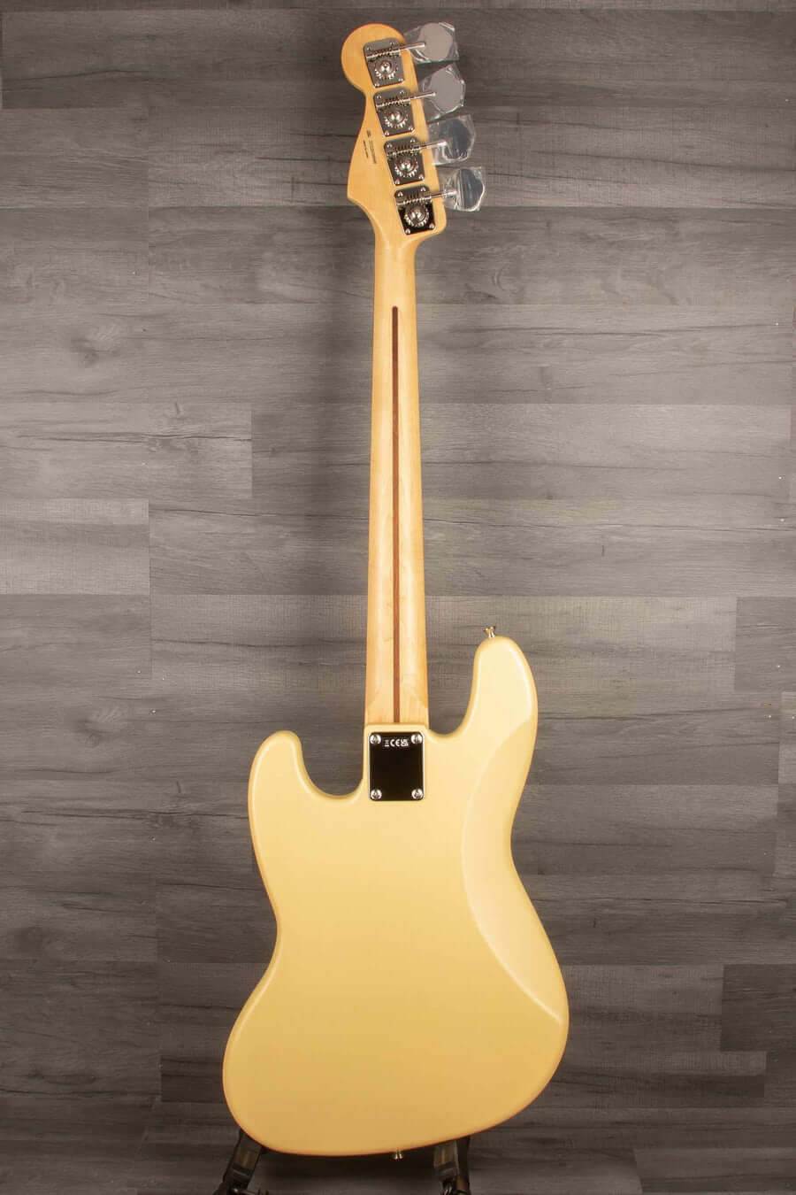 Fender Made in Japan Junior Collection Jazz Bass Guitar, Satin Vintage White - Rosewood Fingerboard