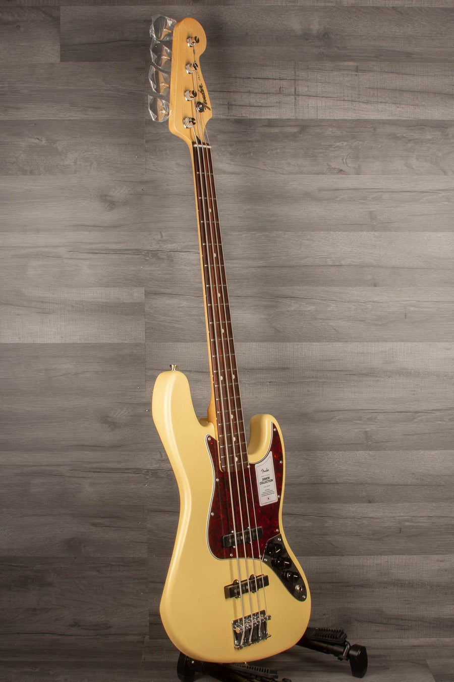Fender - Made in Japan Junior Collection Jazz Bass®, Rosewood Fingerboard, Satin Vintage White - MusicStreet