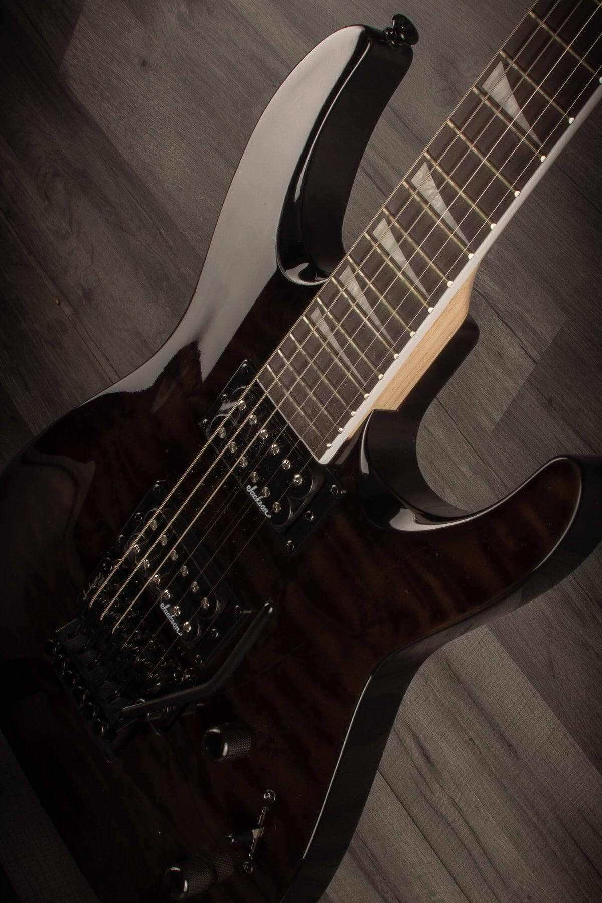 Jackson JS Series Dinky™ Arch Top JS32Q DKA Electric Guitar - Transparent Black