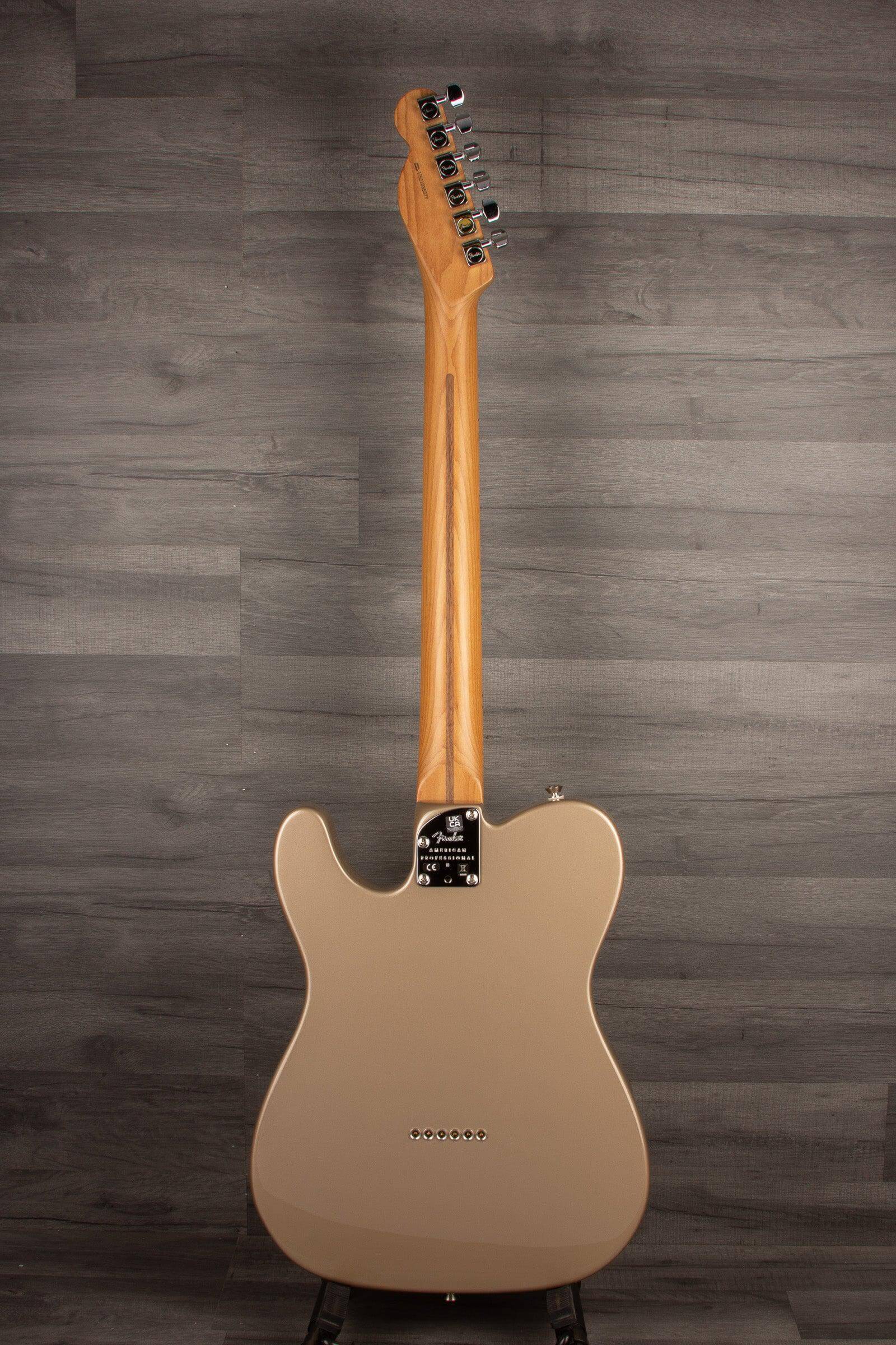 Fender Limited Edition American Professional II Telecaster® Electric Guitar, Roasted Maple Fingerboard - Shoreline Gold