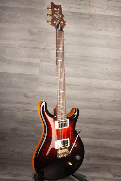 PRS Wood Library Custom 22 Fire Red Black Fade Flame - solid Rosewood neck