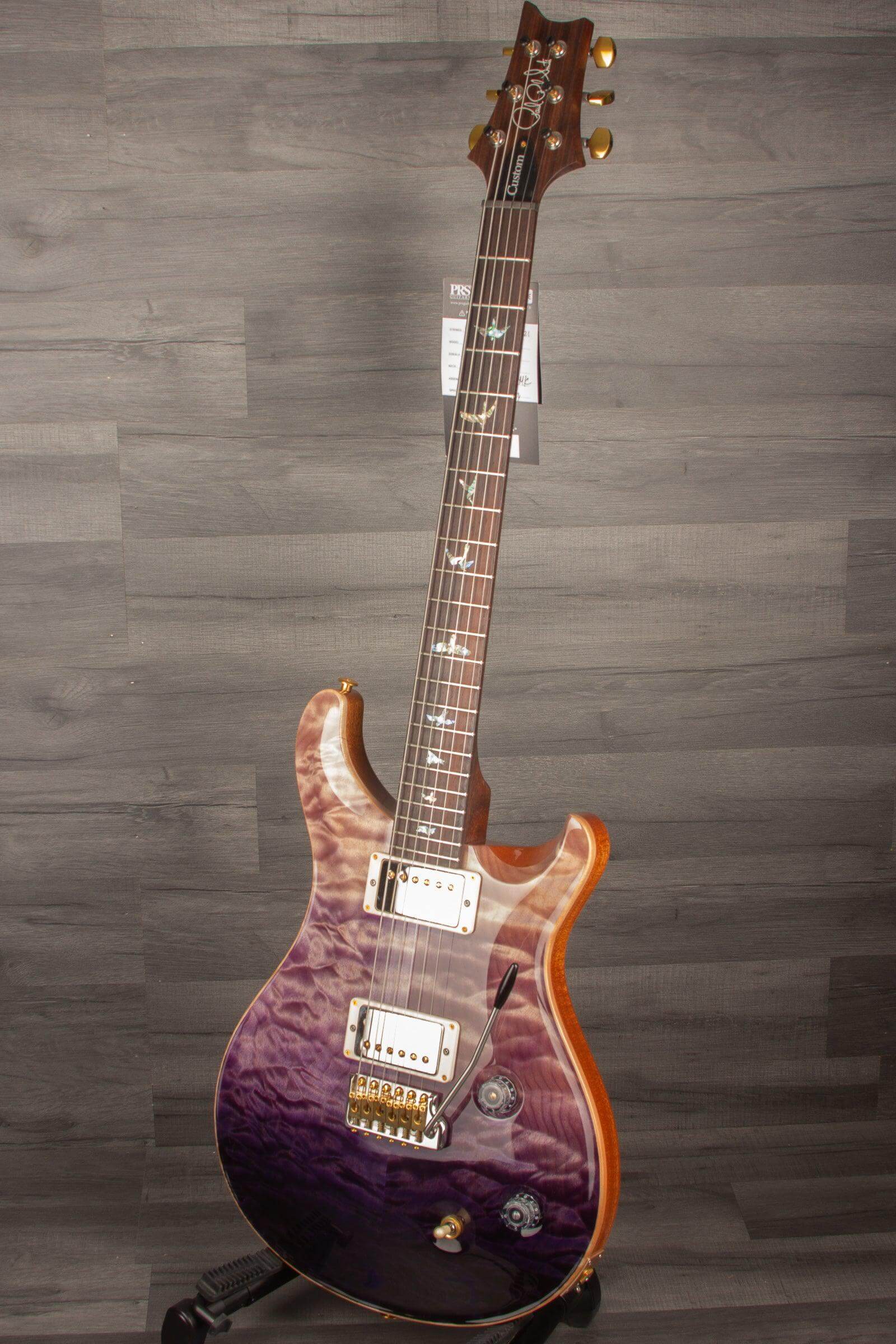 PRS Wood Library Custom 22 Purple Fade Quilt top - solid Rosewood neck - MusicStreet