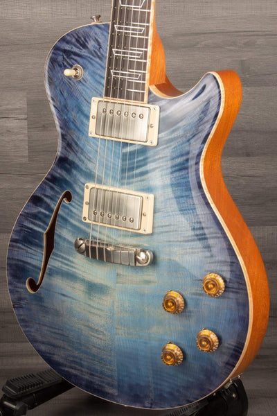 Patrick James Eggle Macon Carved Top - Semi Blue Burst s#30978