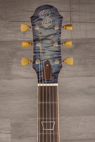 Patrick James Eggle Macon Carved Top - Semi Blue Burst s#30978