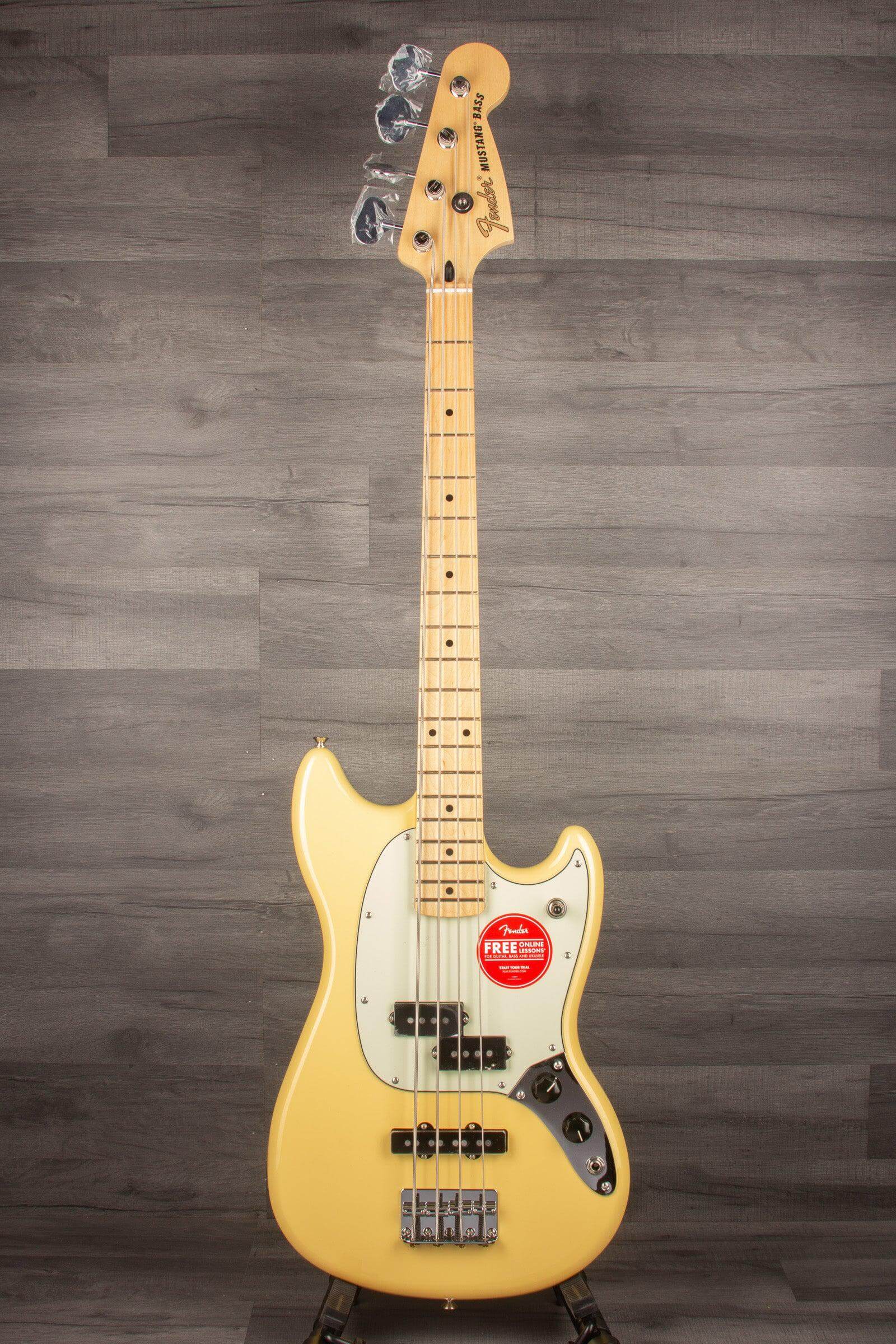 Fender Special Edition Mustang PJ Bass Guitar - Buttercream, Maple Fingerboard