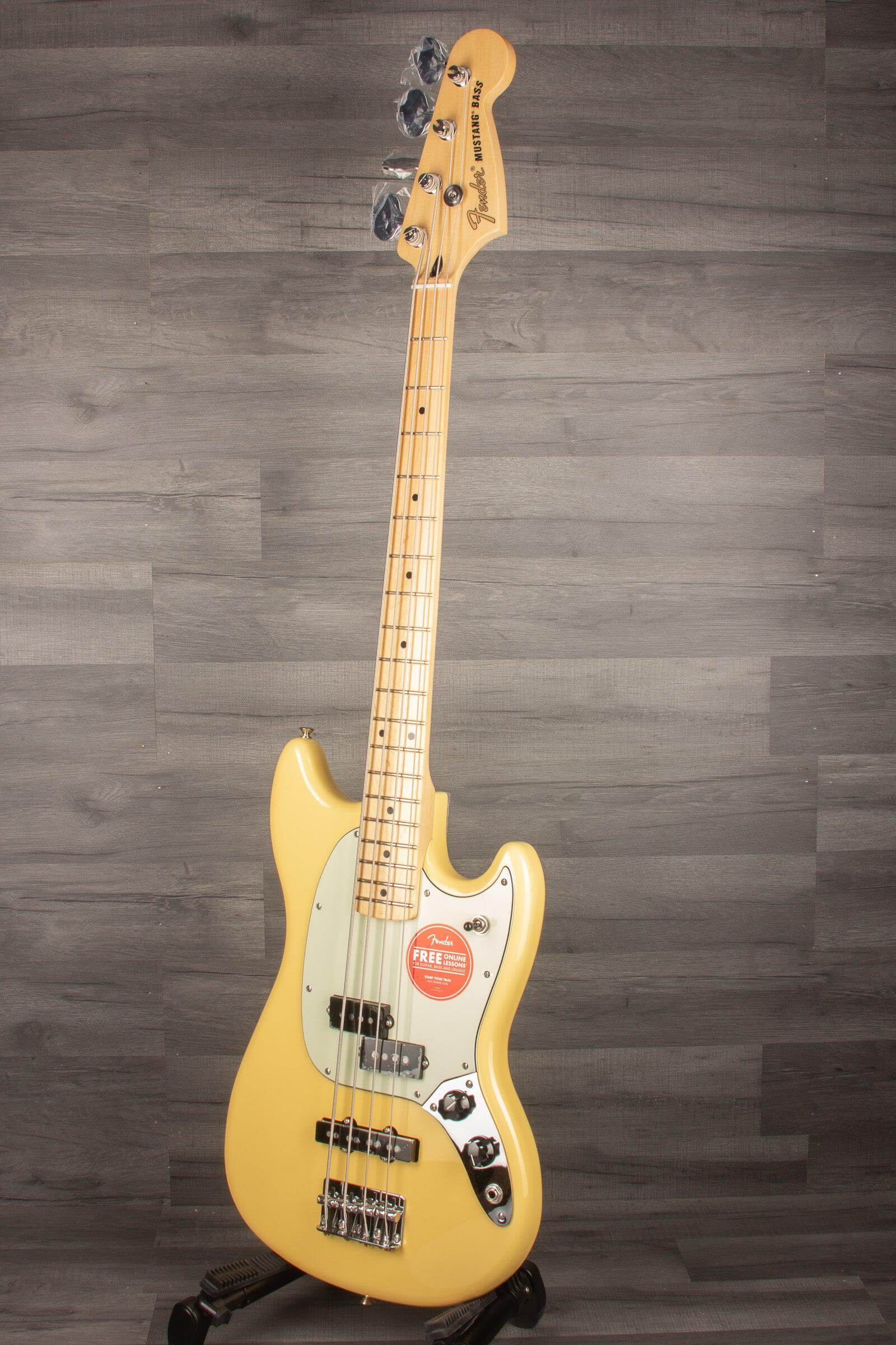Fender Special Edition Mustang PJ Bass Guitar - Buttercream, Maple Fingerboard