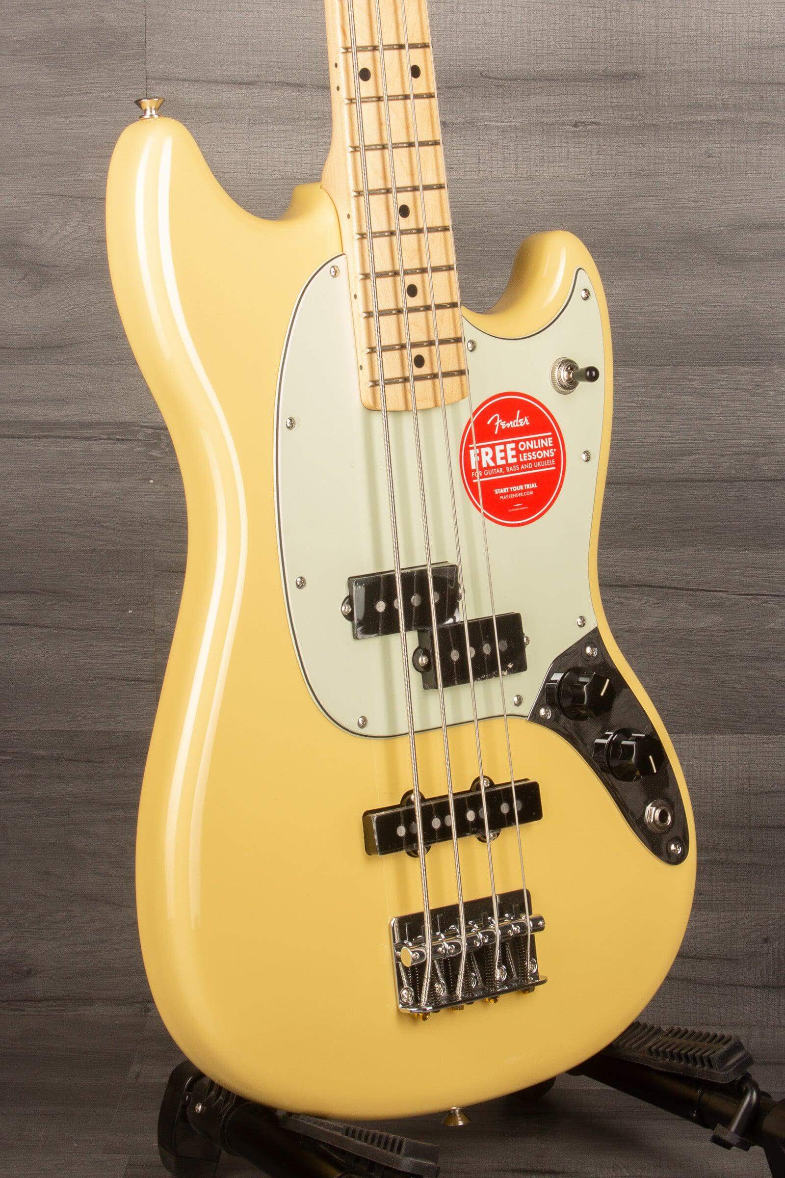 Fender Special Edition Mustang PJ Bass Guitar - Buttercream, Maple Fingerboard