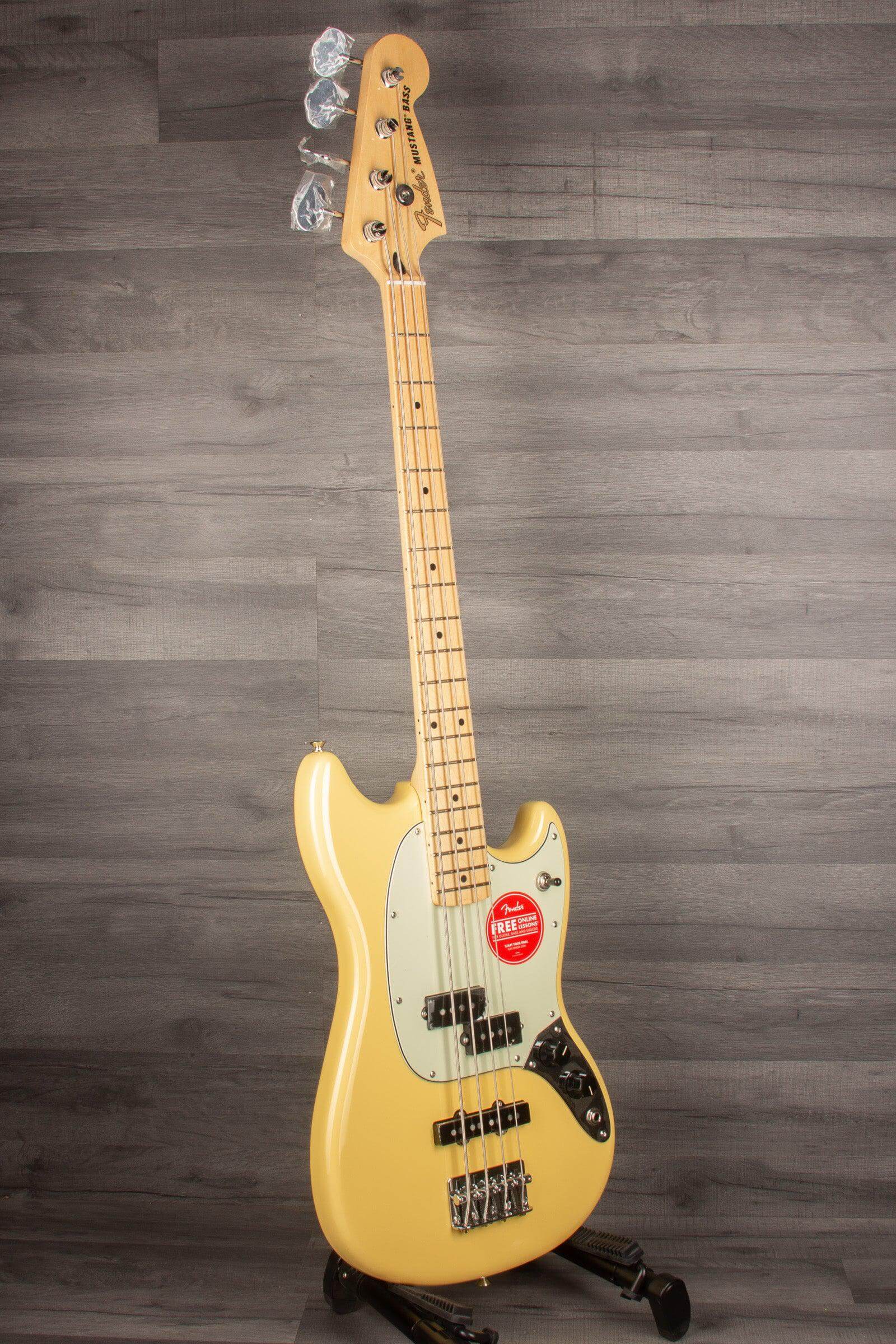 Fender Special Edition Mustang PJ Bass Guitar - Buttercream, Maple Fingerboard