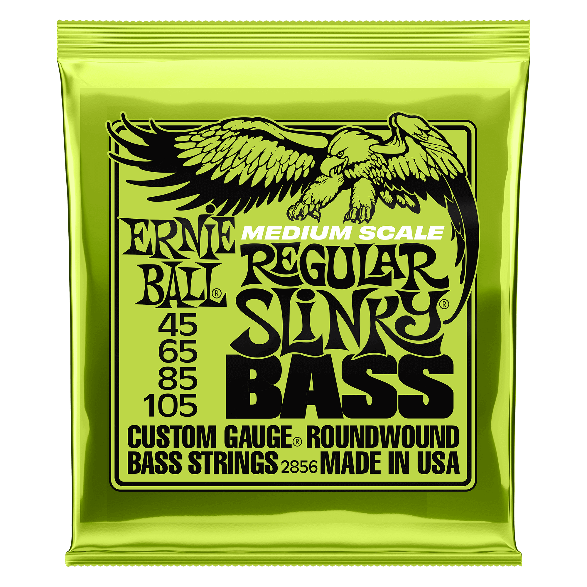 Ernie Ball 2856 Regular Slinky Medium Scale Bass Strings 45-105 - MusicStreet