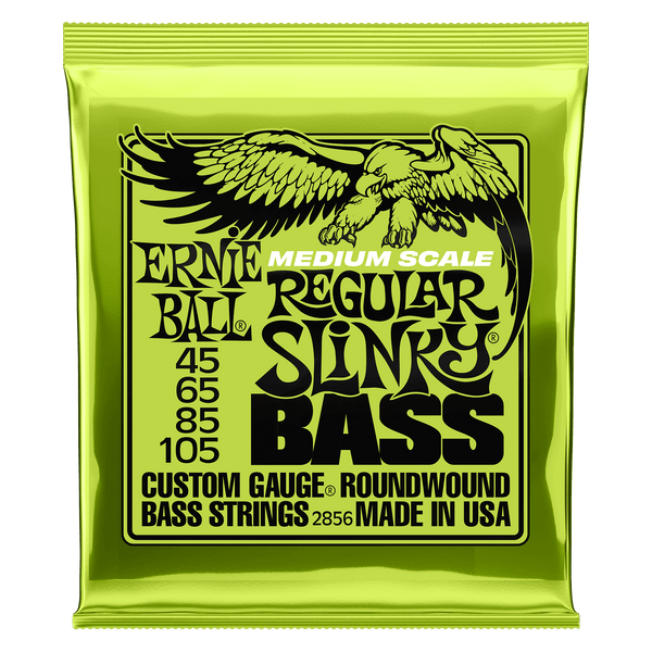 Ernie Ball 2856 Regular Slinky Medium Scale Bass Strings 45-105 - MusicStreet