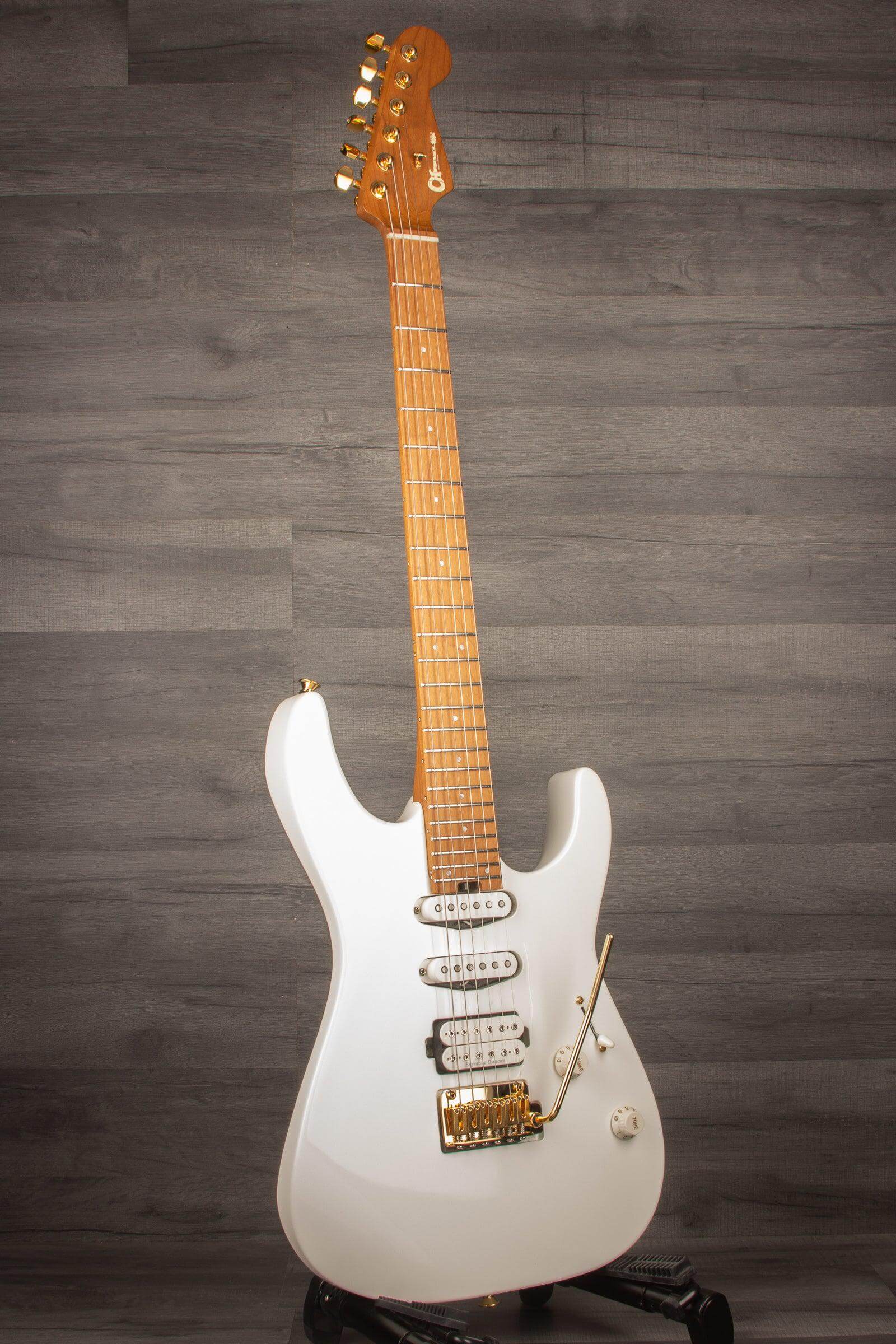 Charvel - Pro-Mod DK24 HSS 2PT CM, Caramelized Maple Fingerboard, Snow White