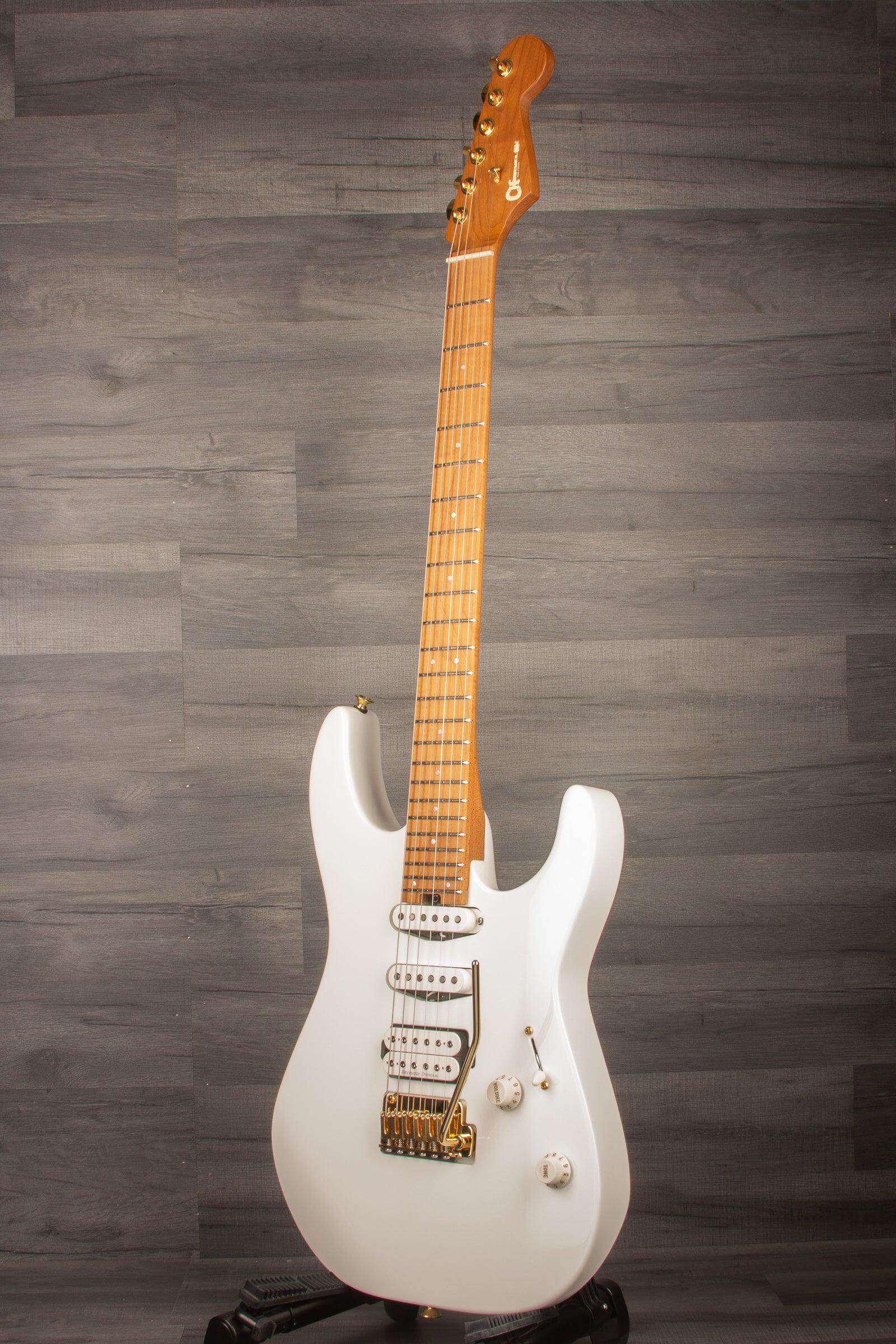 Charvel - Pro-Mod DK24 HSS 2PT CM, Caramelized Maple Fingerboard, Snow White