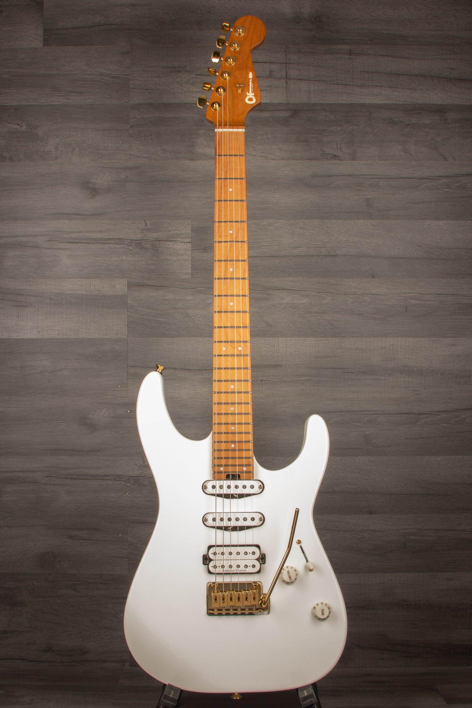 Charvel - Pro-Mod DK24 HSS 2PT CM, Caramelized Maple Fingerboard, Snow White