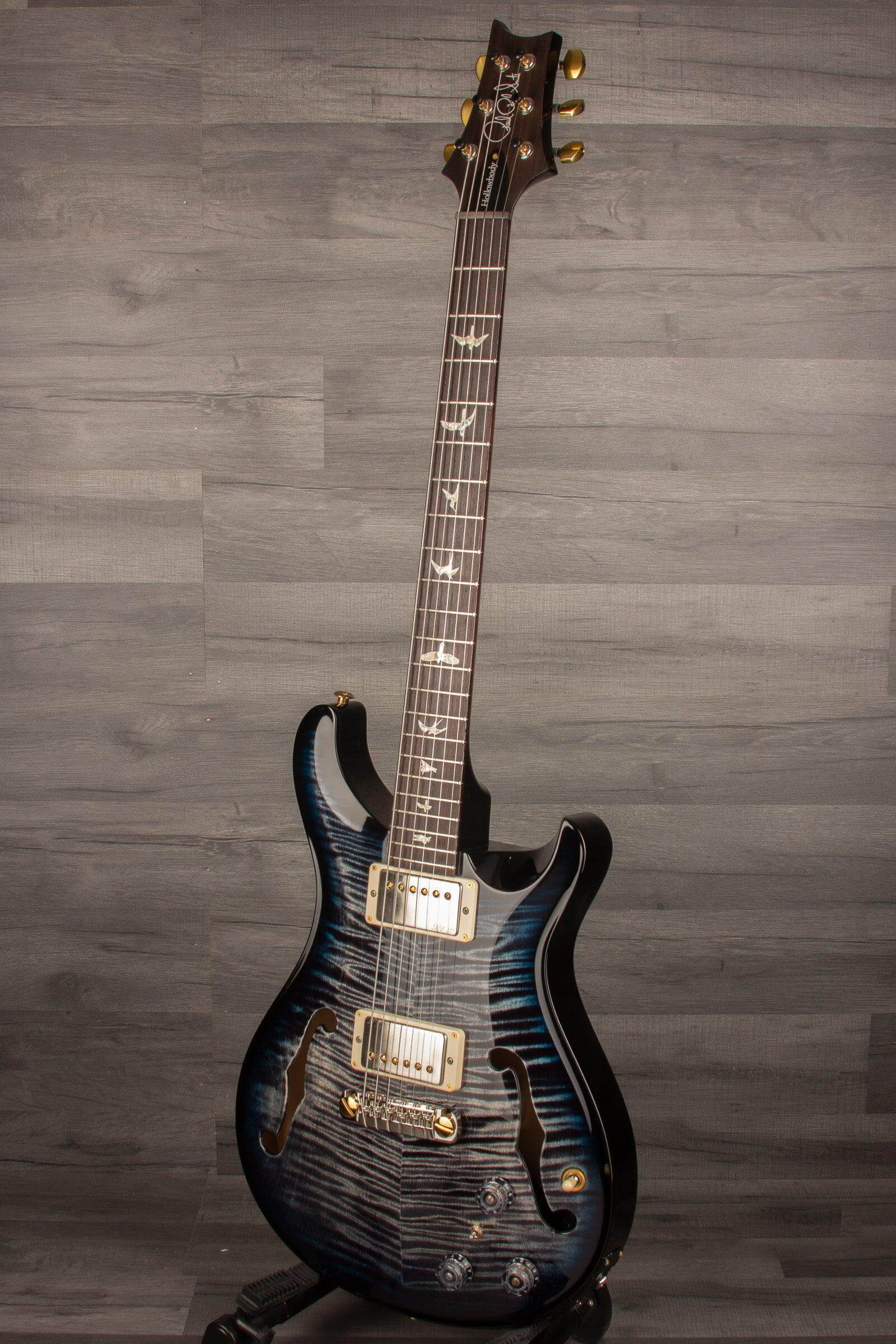 PRS Hollowbody II Piezo 10 top Charcoal Blueburst