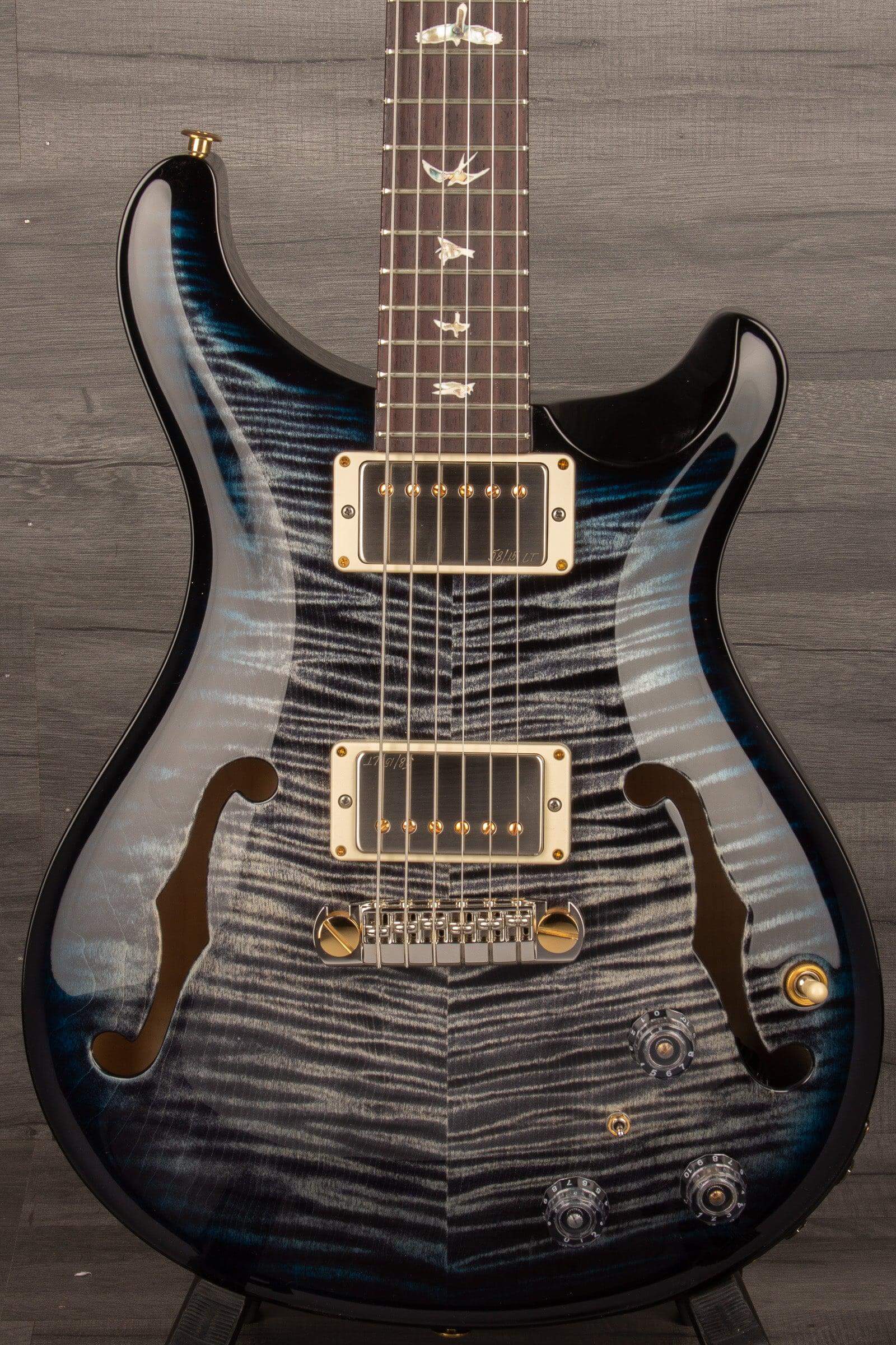 PRS Hollowbody II Piezo 10 top Charcoal Blueburst