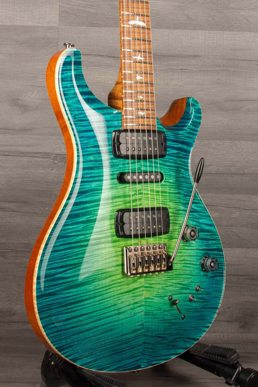 PRS Private Stock Modern Eagle V Electric Guitar PS#10378 - Green Luminlay LTD - LAGUNA GLOW