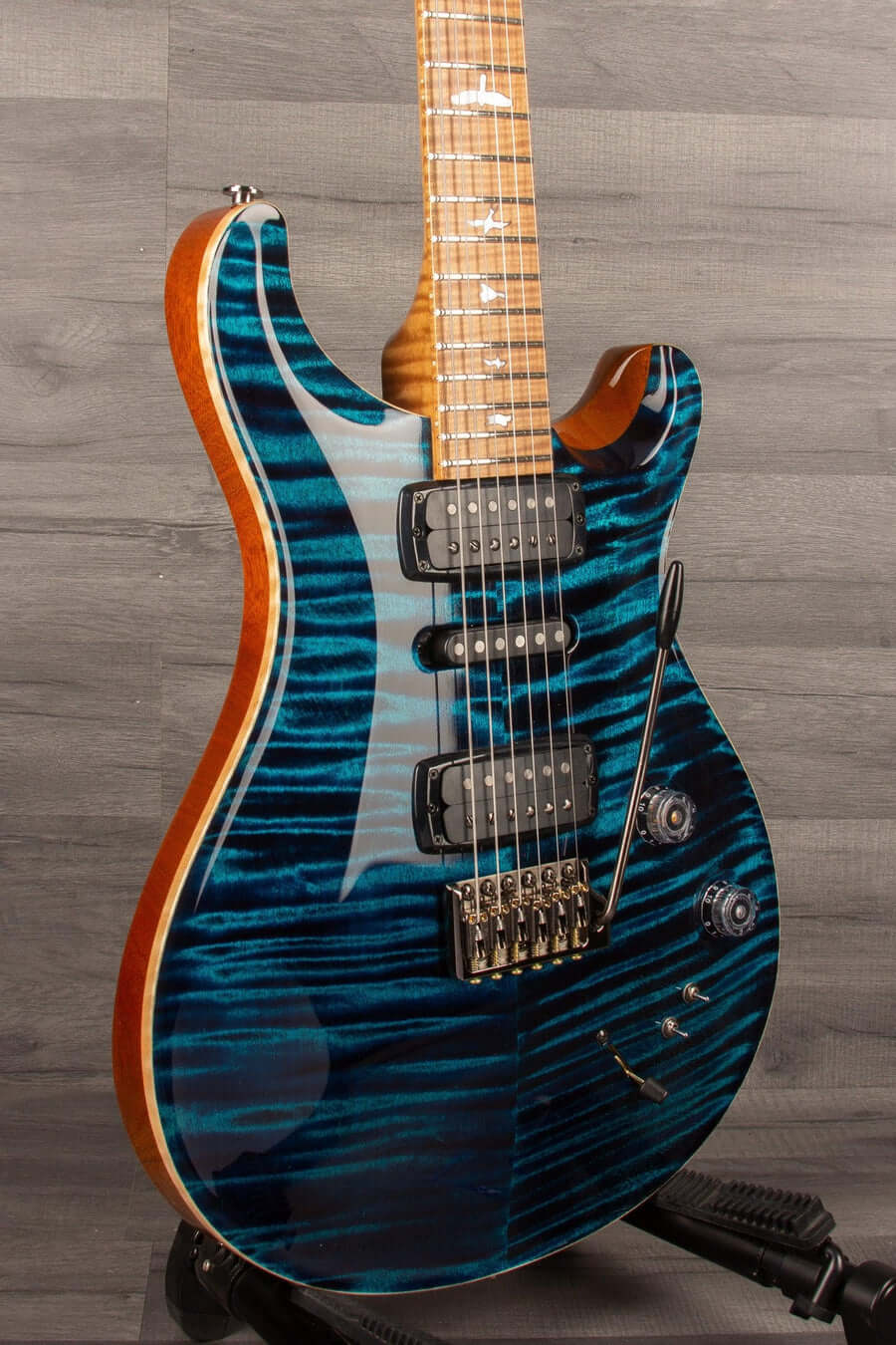 PRS Private Stock Modern Eagle V Luminlay Ltd - BLUE Steel PS#10377 | MusicStreet