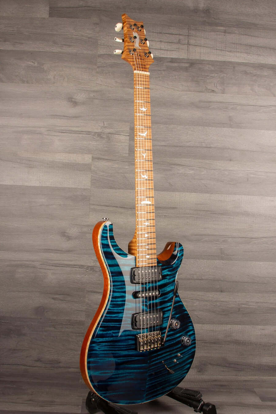 PRS Private Stock Modern Eagle V Luminlay Ltd - BLUE Steel PS#10377 Electric Guitar