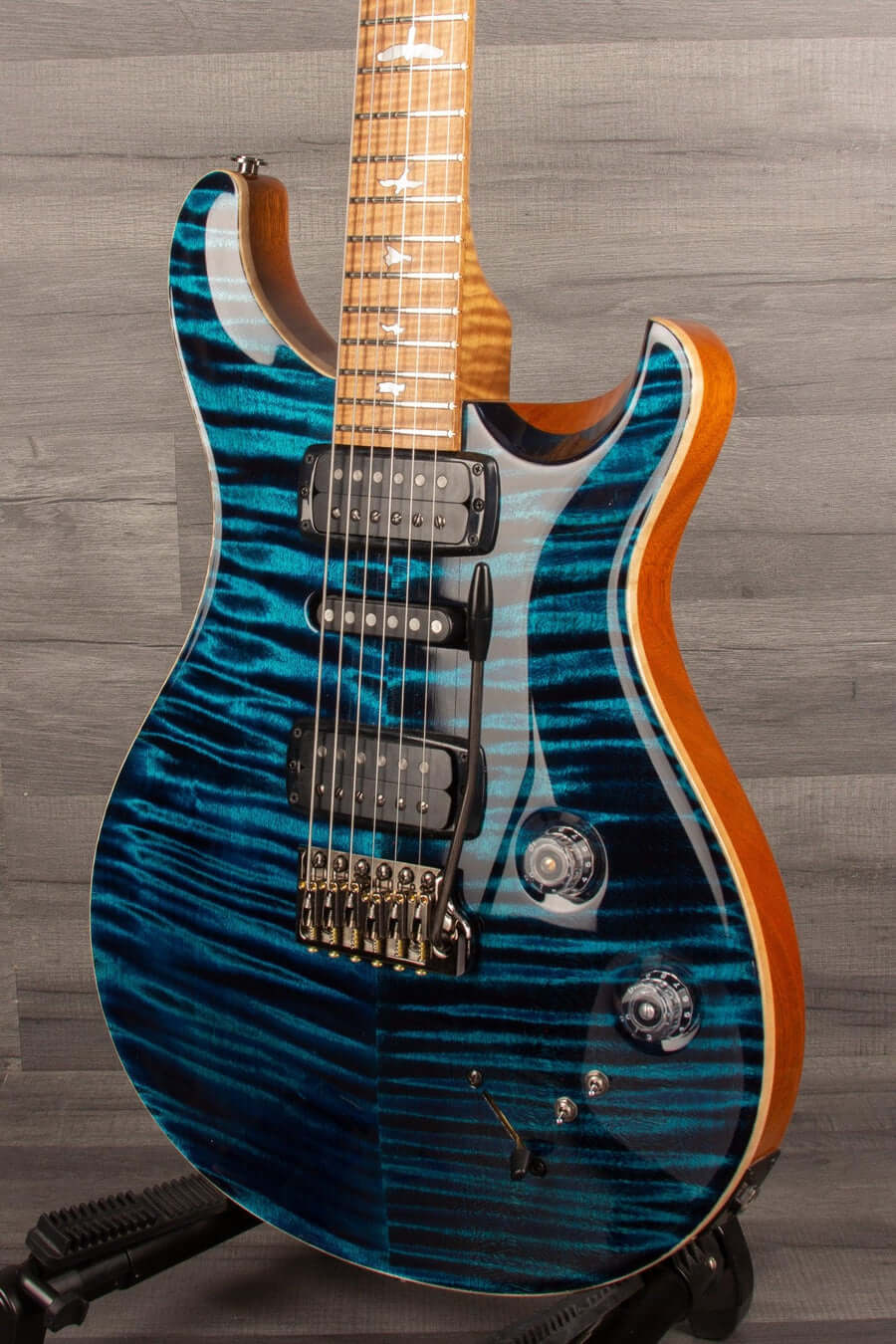 PRS Private Stock Modern Eagle V Luminlay Ltd - BLUE Steel PS#10377 | MusicStreet