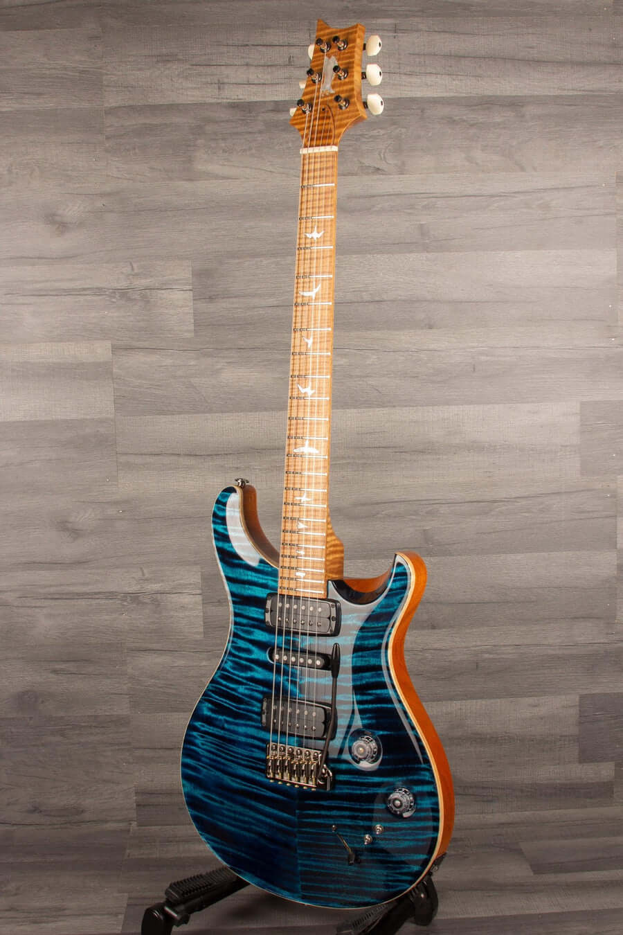 PRS Private Stock Modern Eagle V Luminlay Ltd - BLUE Steel PS#10377 Electric Guitar