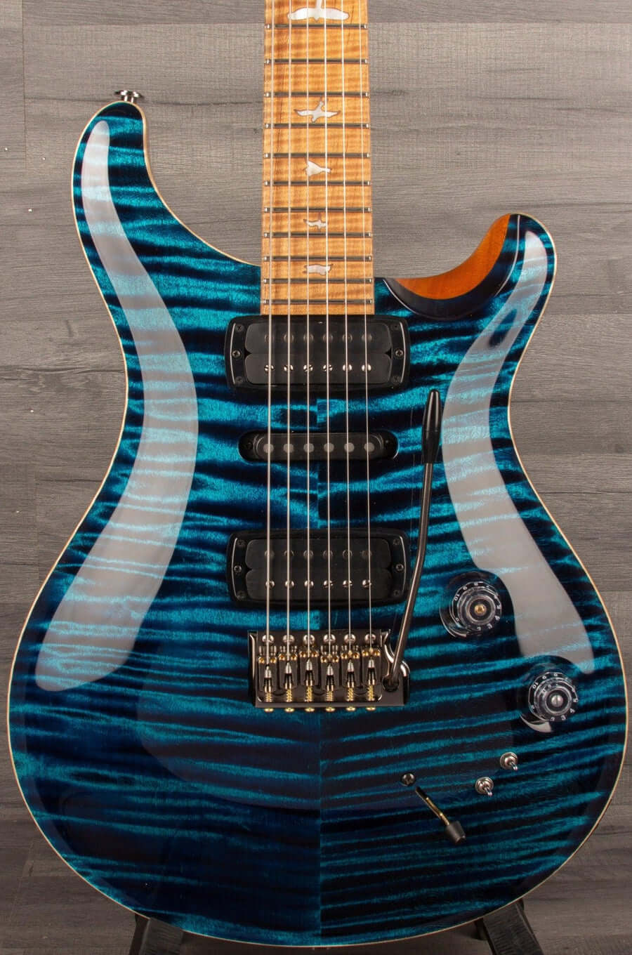 PRS Private Stock Modern Eagle V Luminlay Ltd - BLUE Steel PS#10377 | MusicStreet