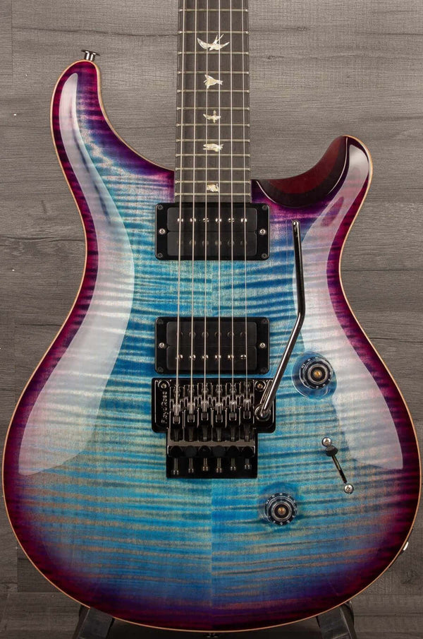 * B-stock PRS - Wood Library Custom 24 Floyd Aquabluex Purple Burst #0359688 - MusicStreet