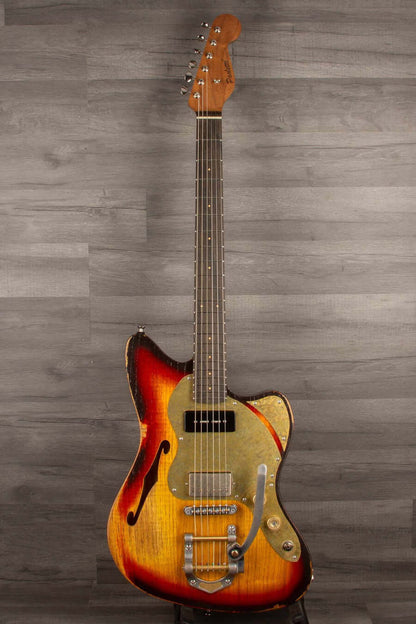 Paoletti Lounge Series 112 Electric Guitar, Heavy Relic Sunburst s#202923