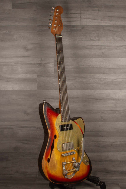 Paoletti Lounge Series 112 Electric Guitar, Heavy Relic Sunburst s#202923