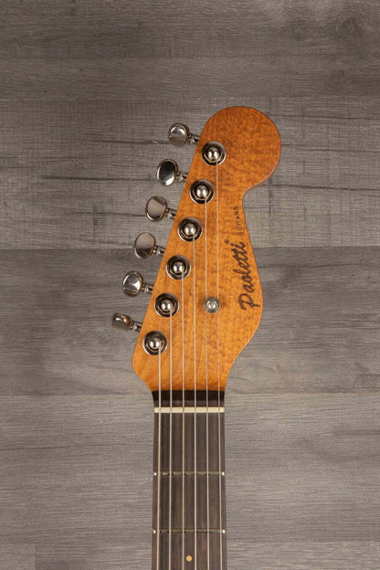 Paoletti Lounge Series Nancy Electric Guitar, Heavy Relic White over Sunburst s#202823