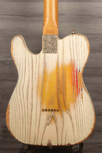 Paoletti Lounge Series Nancy Electric Guitar, Heavy Relic White over Sunburst s#202823